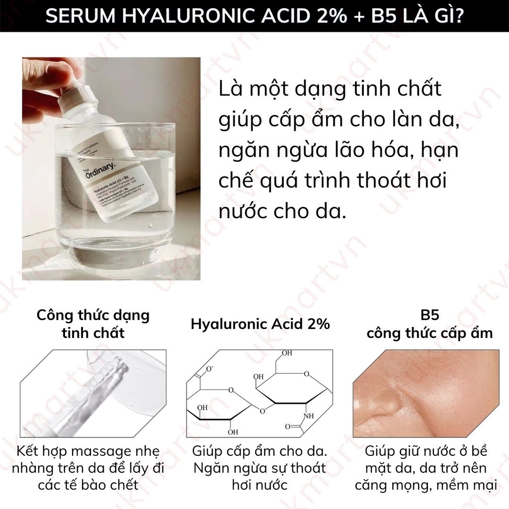 Tinh Chất Dưỡng The Ordinary Hyaluronic Acid 2% + B5 30 ~ 60ml