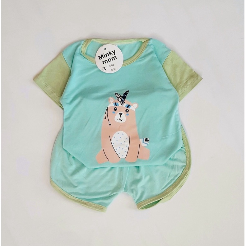 Bộ cộc tay thun lạnh quần vát túi ZIP cho bé trai bé gái B117