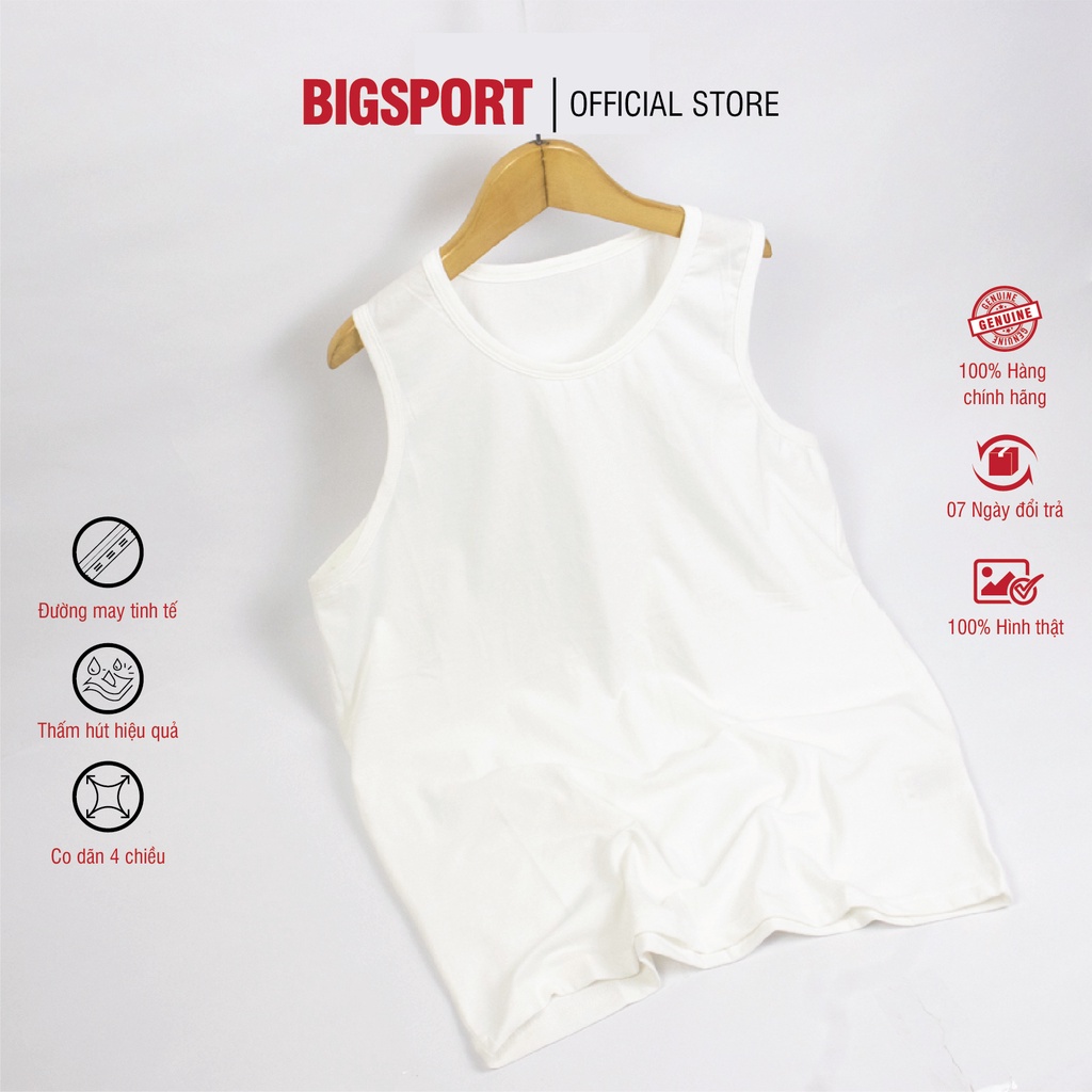 Áo Ba Lỗ Nam Cotton Big Sport Sát Nách Kiểu Dáng Thể Thao, Chất Liệu Mềm Mại, Thấm Hút Mồ Hôi, Co Giãn Tốt
