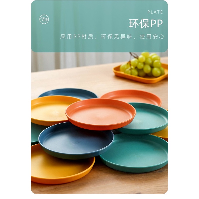 Đĩa nhựa đựng đồ ăn vặt cỡ nhỏ 6 inch tiện lợi cho bàn ăn gia đình