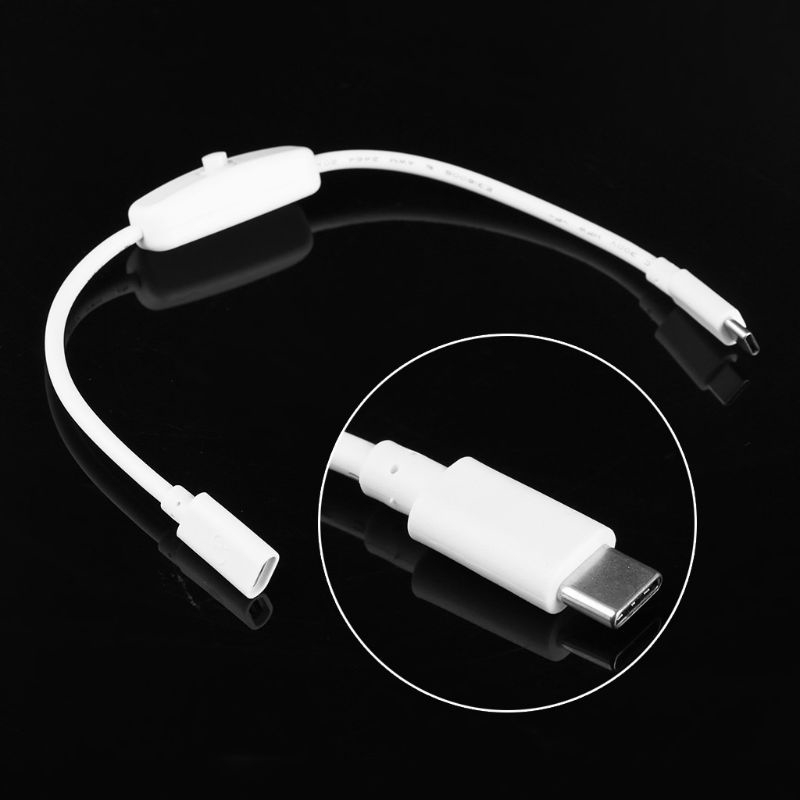 Cáp Chuyển Đổi Từ Giác Cắm Usb-C Sang Giác Cắm Type-C Có Công Tắc Tiện Dụng