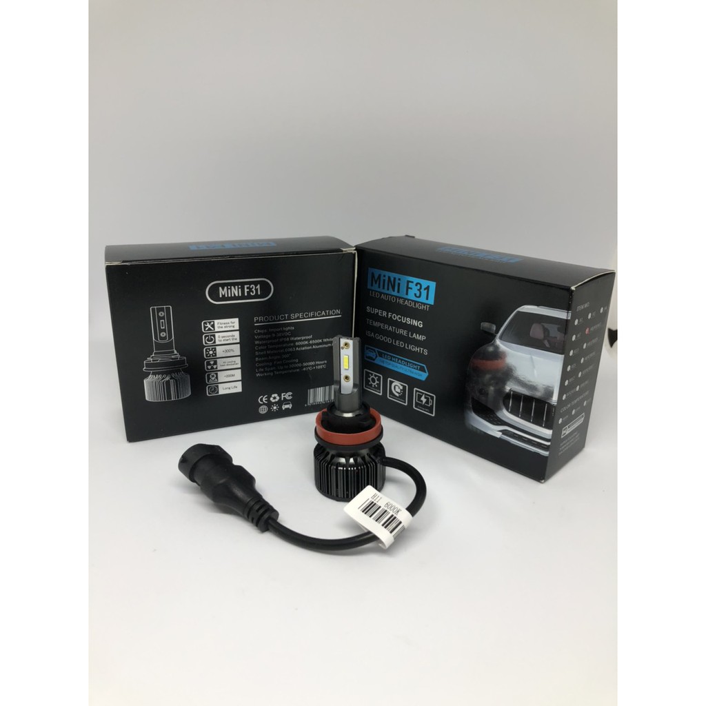 1 cặp bóng led MINI F31 tăng snasg 300% 55W chân H11 sáng trắng vừa Đèn Gầm, Bi Gầm, NOUVO 5
