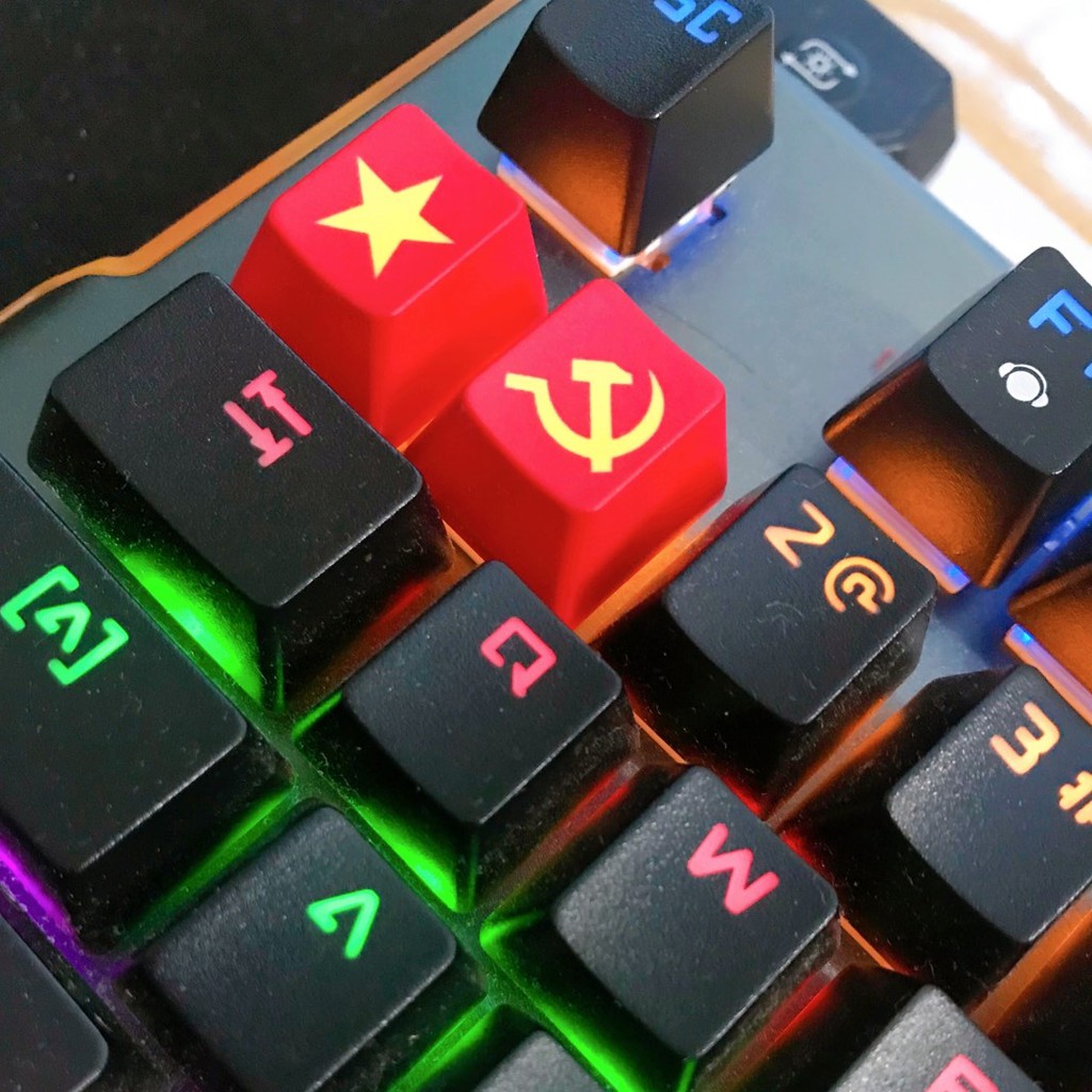 Nút bàn phím PBT Cờ đỏ sao vàng, Cờ Đảng, Cờ Việt Nam, ESC ,...Keycap PBT cho bàn phím cơ