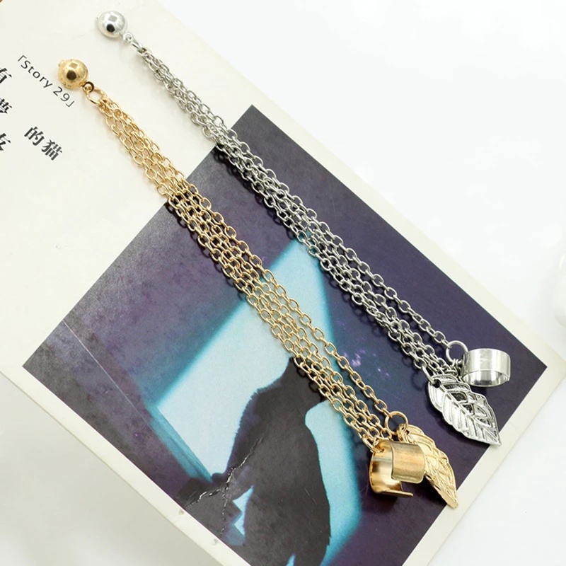 Bông Tai Kim Loại Hình Chiếc Lá Thời Trang Dành Cho Nữ