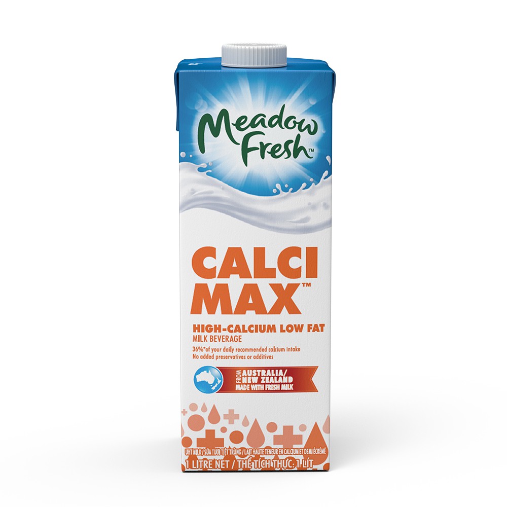 Thùng 12 Hộp Sữa Meadow Fresh Calci Max 1L- Nhập Khẩu Úc