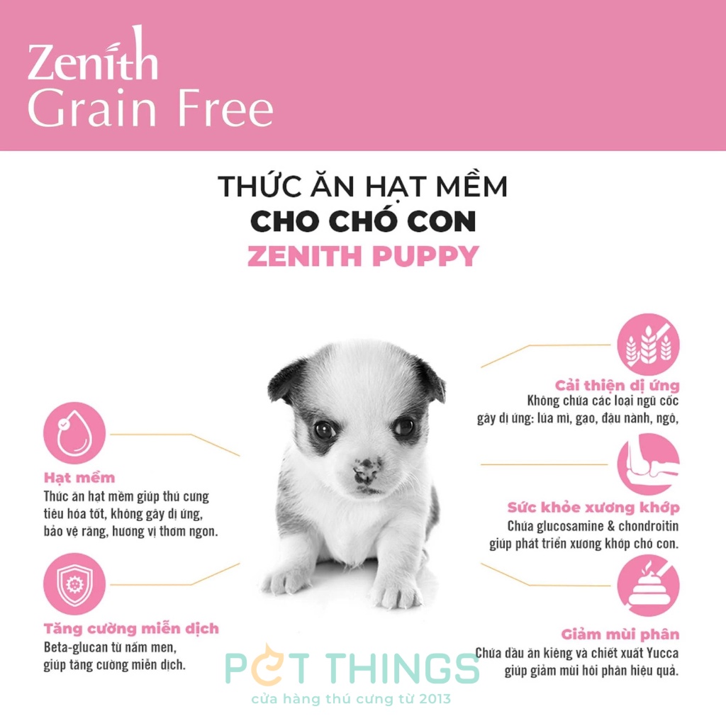 Thức ăn Hạt mềm Zenith 1.2kg / 3kg cho chó