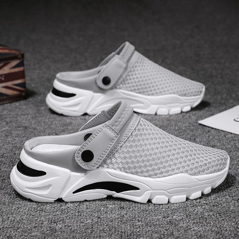 【Hàng Có Sẵn】 Dép Sandal Phối Lỗ Thời Trang Đi Biển Mùa Hè Dành Cho Nam