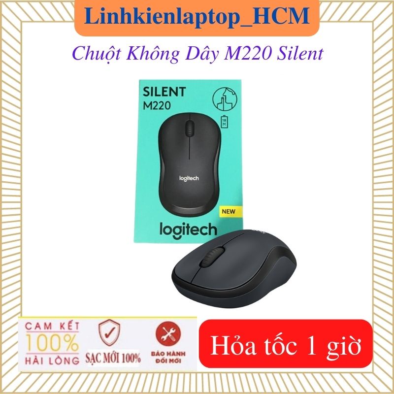 M220 Silent- Chuột Không Dây M220 Silent- Không Gây Tiếng Ồn- Tặng kèm pin