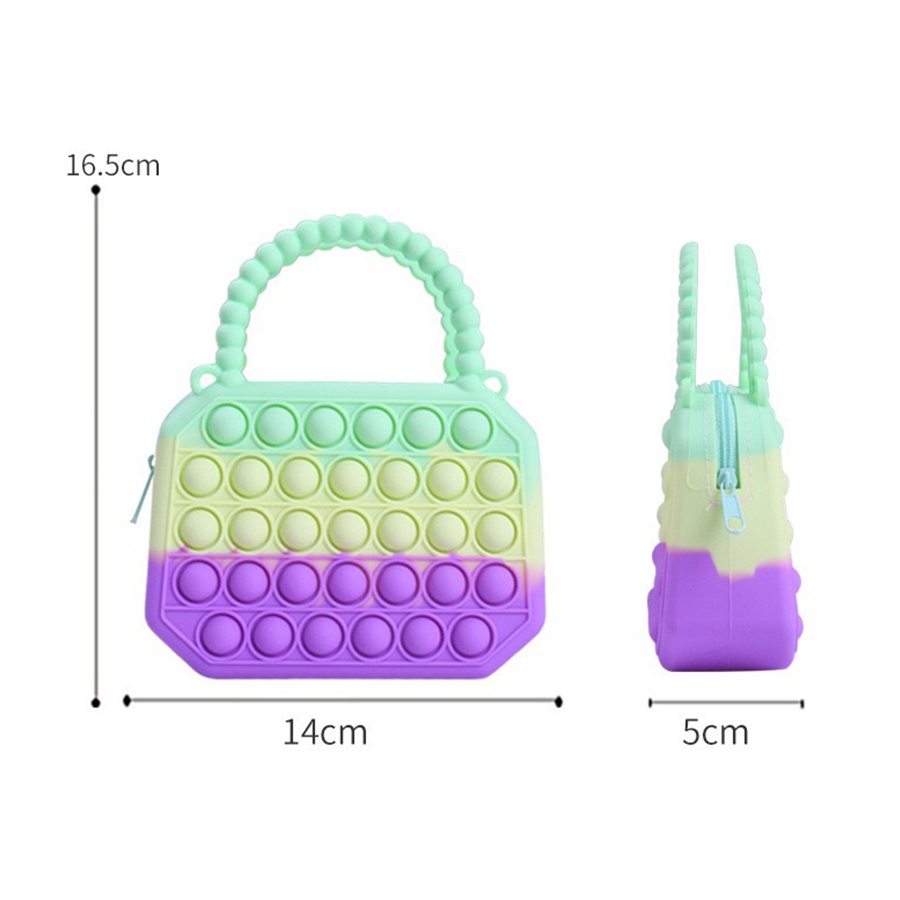 Túi xách mini cho bé gái,túi xách cho bé gắn liền với trò chơi pop it khổng lồ siêu xinh. Thoc_shop