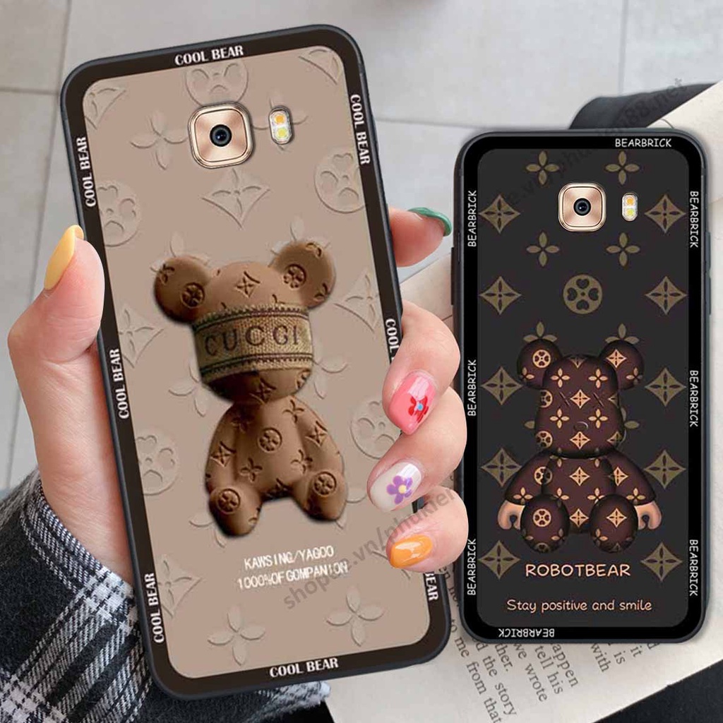 Ốp Samsung C9 Pro bear, k@ws thương hiệu phong cách ốp lưng thời trang cao cấp