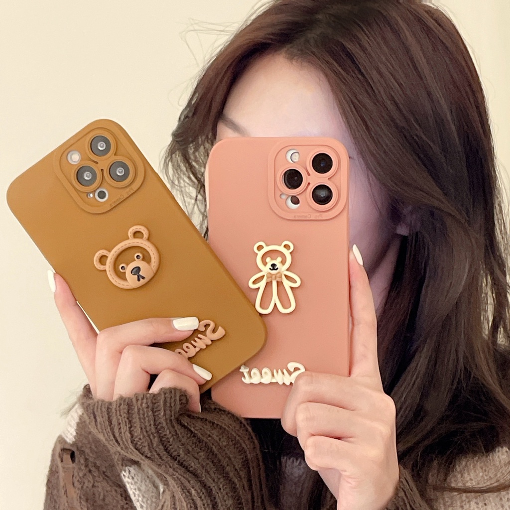 Ốp lưng iphone cạnh vuông bảo vệ camera Brown 7plus x xsmax 11 11promax 12 12pro 12promax 13 13pro 13promax DT13 | BigBuy360 - bigbuy360.vn