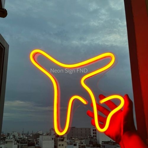 Đèn neon sign Den neon Phòng ngủ Decor nhà Led Neon Hình máy bay
