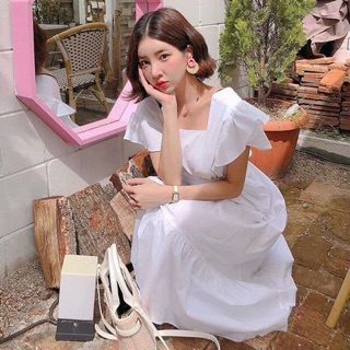 Váy maxi cánh tiên hở lưng