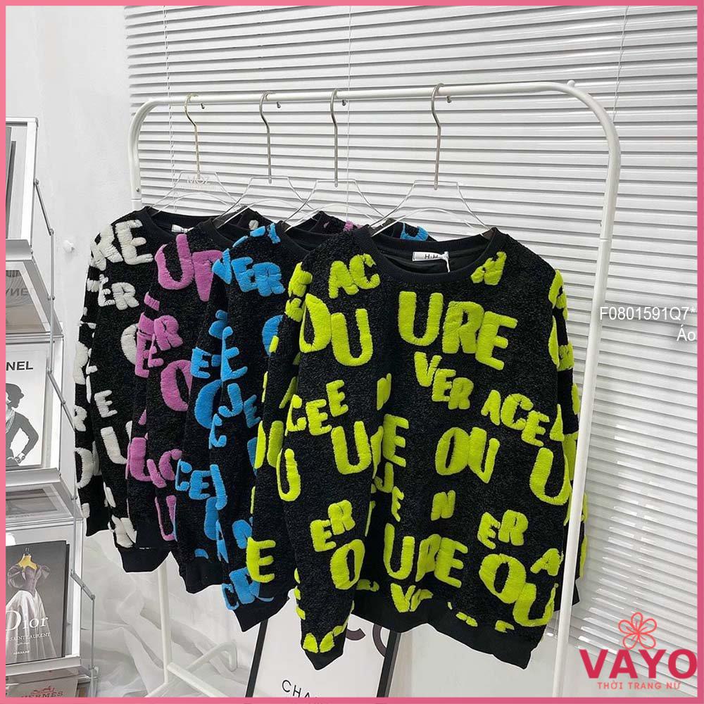 Áo Len Nữ Form Rộng VAYO, Áo Len Cổ Tròn Tay Dài Đẹp Dáng Rộng Kiểu Hàn Quốc Thời Trang Thu Đông Chữ Dưới 70kg | BigBuy360 - bigbuy360.vn