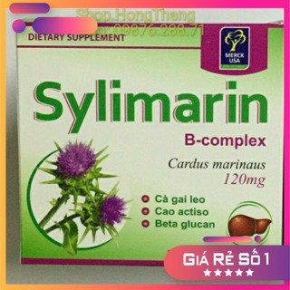 [Thực Phẩm Chức Năng] BỔ GAN - MÁT GAN GIẢI ĐỘC GAN SILYMARIN 120mg Hộp 100 viên