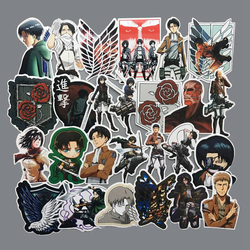 Sticker dán họa tiết anime Attack on Titan độc đáo chất lượng cao