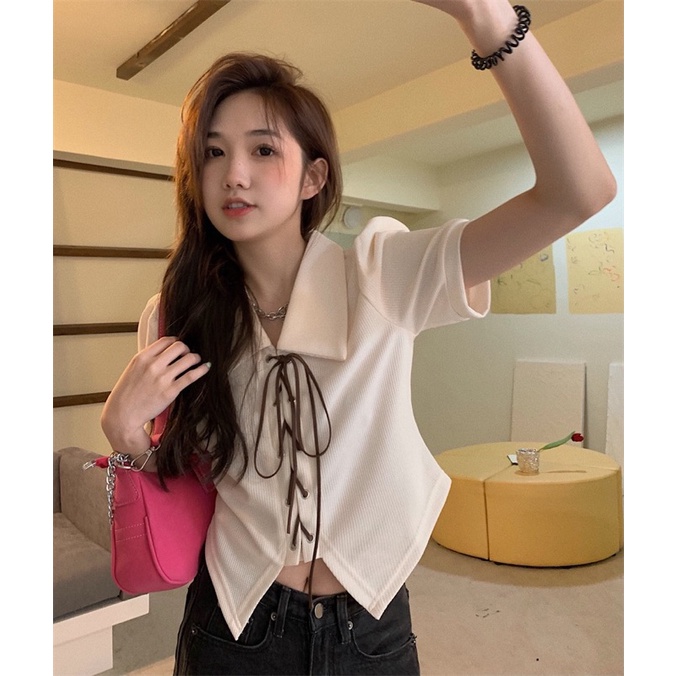 Áo Polo Xốp Đan Dây Ngắn Tay Hàng Quảng Châu