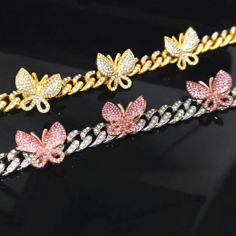 1 Vòng Tay Hình Bướm Đính Đá Lấp Lánh Phong Cách Hip Hop | BigBuy360 - bigbuy360.vn