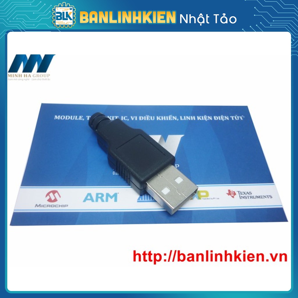 Đầu Jack USB A Đực Kèm Vỏ