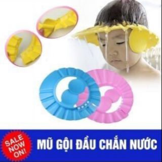 Mũ đội đầu chắn nước cho bé ( có cúc chỉnh )
