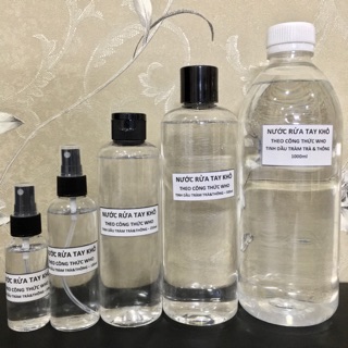 Nước rửa tay khô công thức WHO & Tinh dầu thiên nhiên Handmade