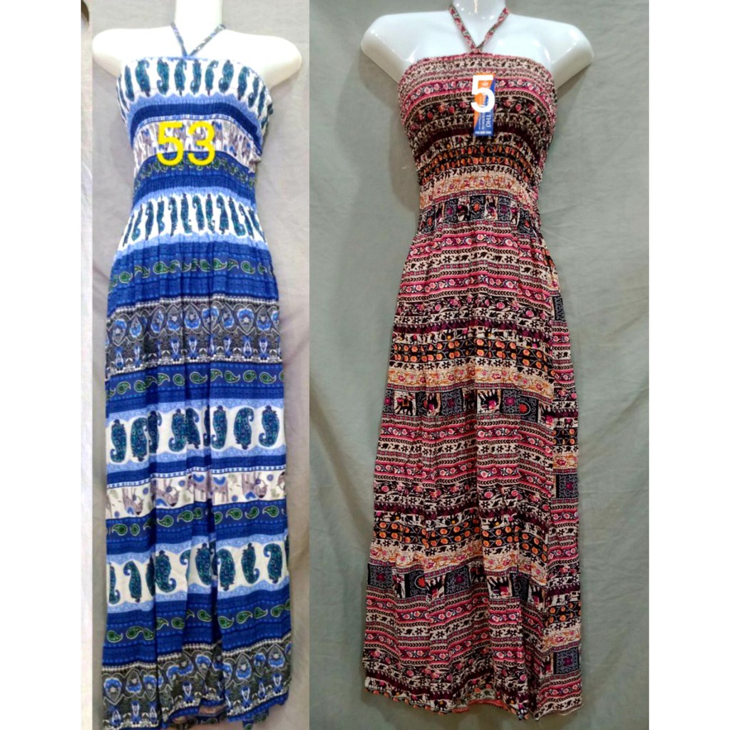 Đầm maxi cúp ngực quyến rũ (sọc/thổ cẩm/hoa lá) | BigBuy360 - bigbuy360.vn