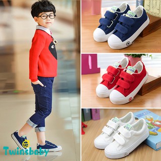 Giày thể thao canvas màu trơn cho bé