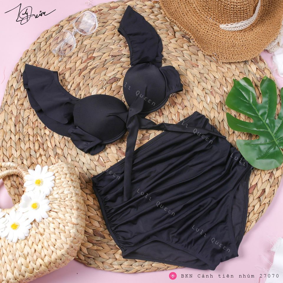 Bikini 2 mảnh cánh tiên SIÊU XINH, quần cạp cao che khuyết điểm, tôn dáng