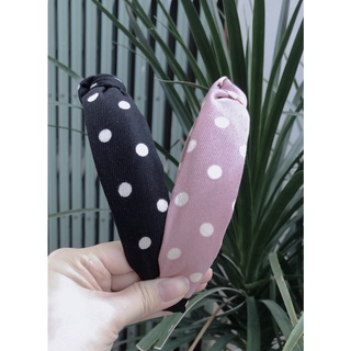 Bờm cài tóc vải chấm bi siêu xinh