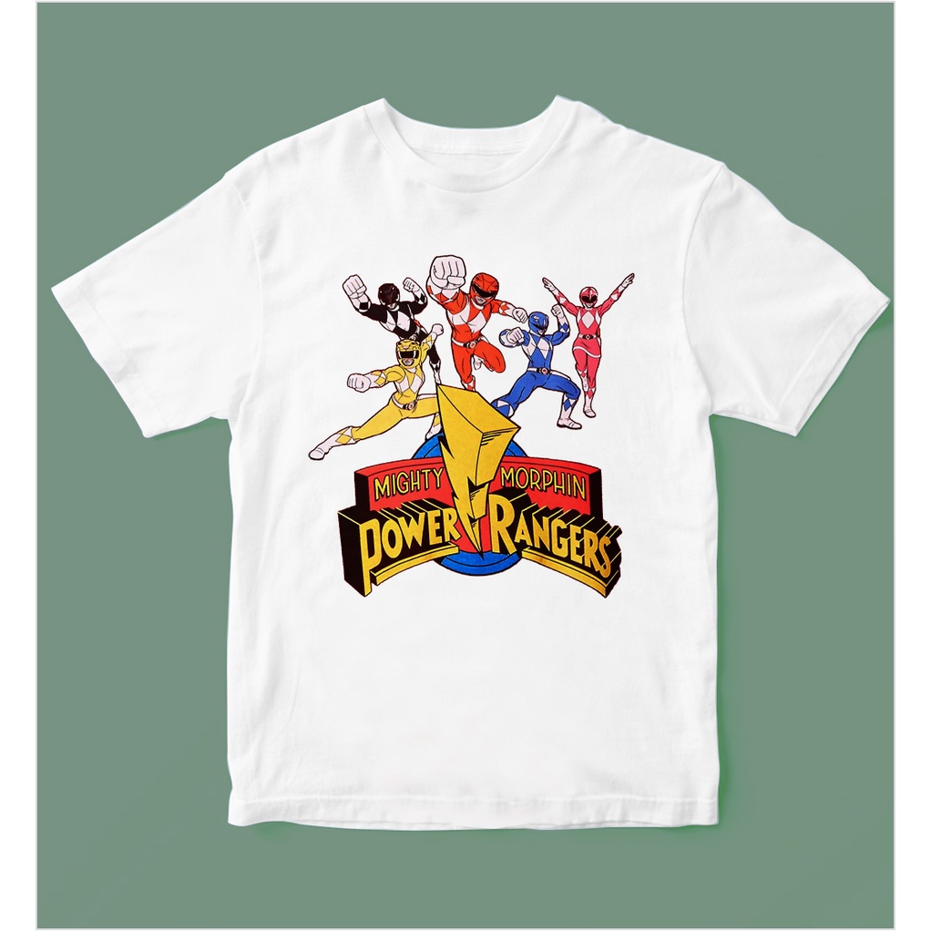 Áo Thun Unisex Cao Cấp Power Rangers Club Trẻ Em