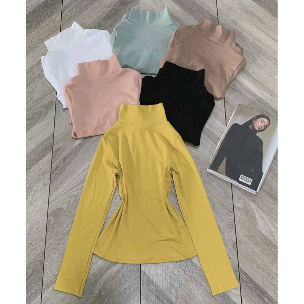 [BÁN CHẠY] Áo cổ lọ thun borip tay dài xịn 6 màu tiêu chuẩn LS161220