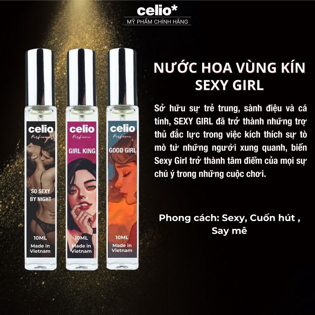 Nước Hoa Vùng Kín Cô Bé CELIO TOP 1 Nước Hoa Nữ Thơm Lâu Hết Hôi Bim Bím Cao Cấp Cá Tính Ngọt Ngào Gợi Cảm