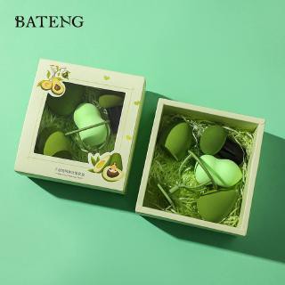 Set 4 Bông Mút Trang Điểm Hình Trái Bơ kèm giá đỡ cực xinh