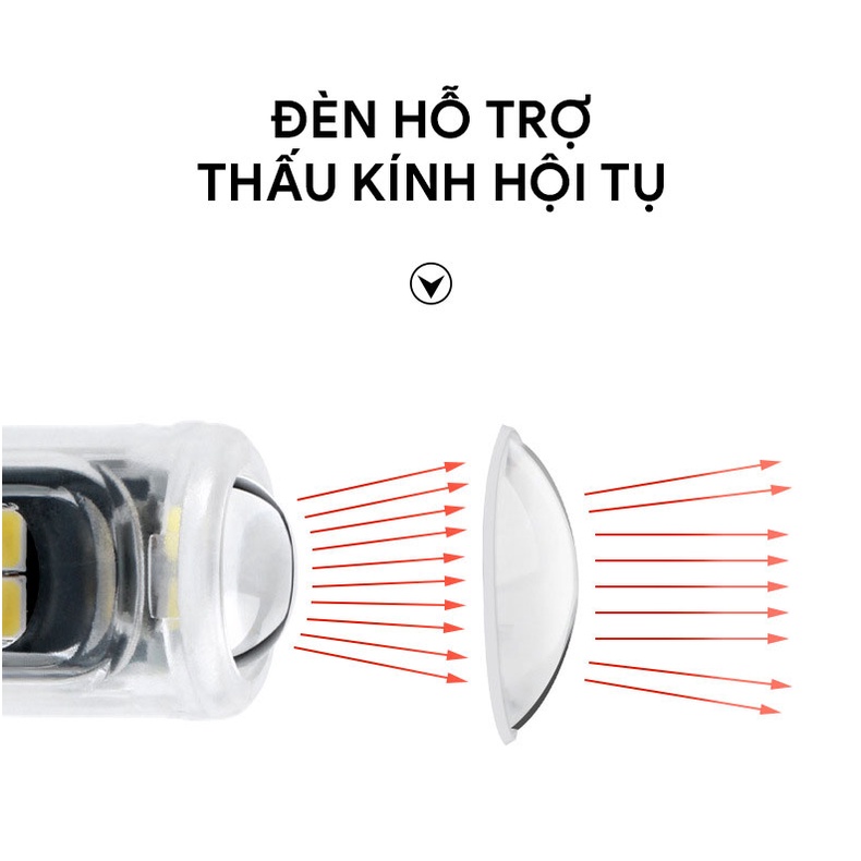 Đèn LED lùi xe hơi, đỗ xe, báo rẽ xi nhan chân T15 chip 2835 T152835-16