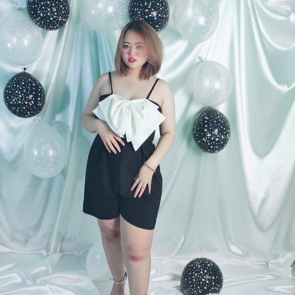 Bigsize Jumsuit phối nơ J26 60-80KG