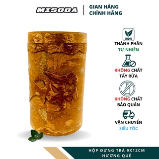 Hộp đựng trà Hương Quế Trà Bồng, 100% làm từ vỏ quế, chạm khắc tỷ mỷ, hương thơm nhẹ nhàng 9x12cm