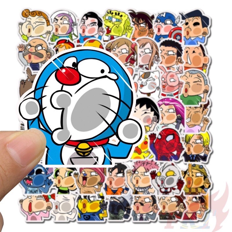 sticker hitting the glass series 30-50 cái ép lụa khác nhau đề can bóc dán