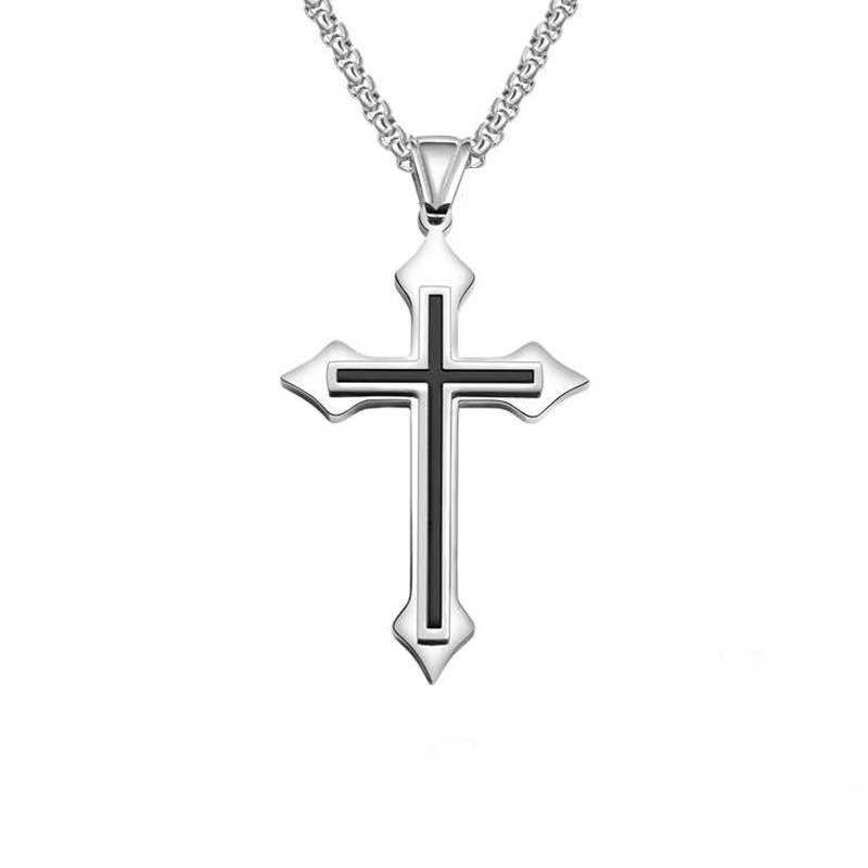 Vòng cổ hip hop nam nữ Vòng cổ nam Vòng cổ nữ Vòng cổ cá tính thời trang Ins personality Cross Necklace versatile pendant accessories for men and women Dây Chuyền Mặt Chữ Thập Cá Tính Phong Cách Harajuku Cho Nam Và Nữ DC08