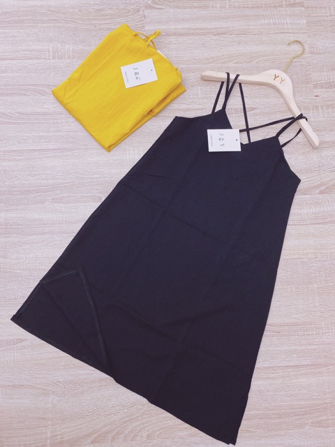 VNU205 - VÁY MAXI ĐŨI XƯỚC 2 DÂY CHÉO LƯNG | BigBuy360 - bigbuy360.vn