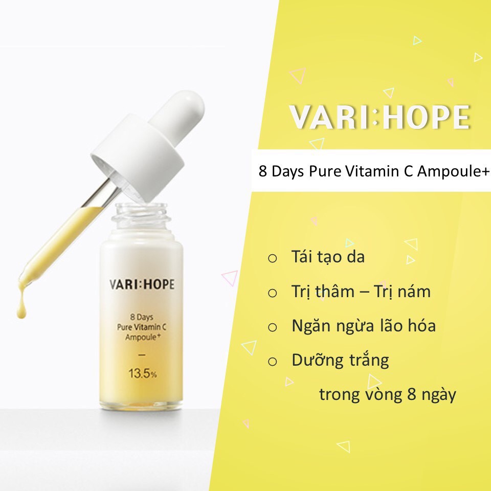 Giảm thâm dưỡng sáng sau 8 ngày Varihope 8 Day Pure Vitamin C Ampoule | BigBuy360 - bigbuy360.vn