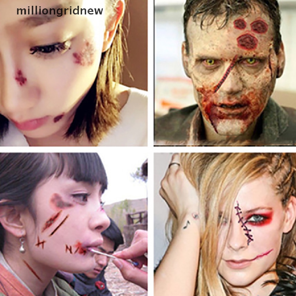 Set 30 Tấm Hình Xăm Dán Vết Sẹo Ma Cà Rồng Hóa Trang Halloween Độc Đáo