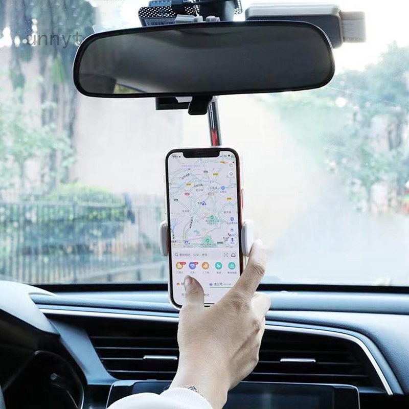1 cái sáng tạo 360 giá đỡ điện thoại gắn gương chiếu hậu ô tô xoay được - ảnh sản phẩm 1
