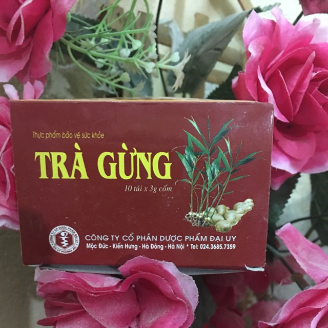 10 gói x3g trà gừng chống cảm lạnh