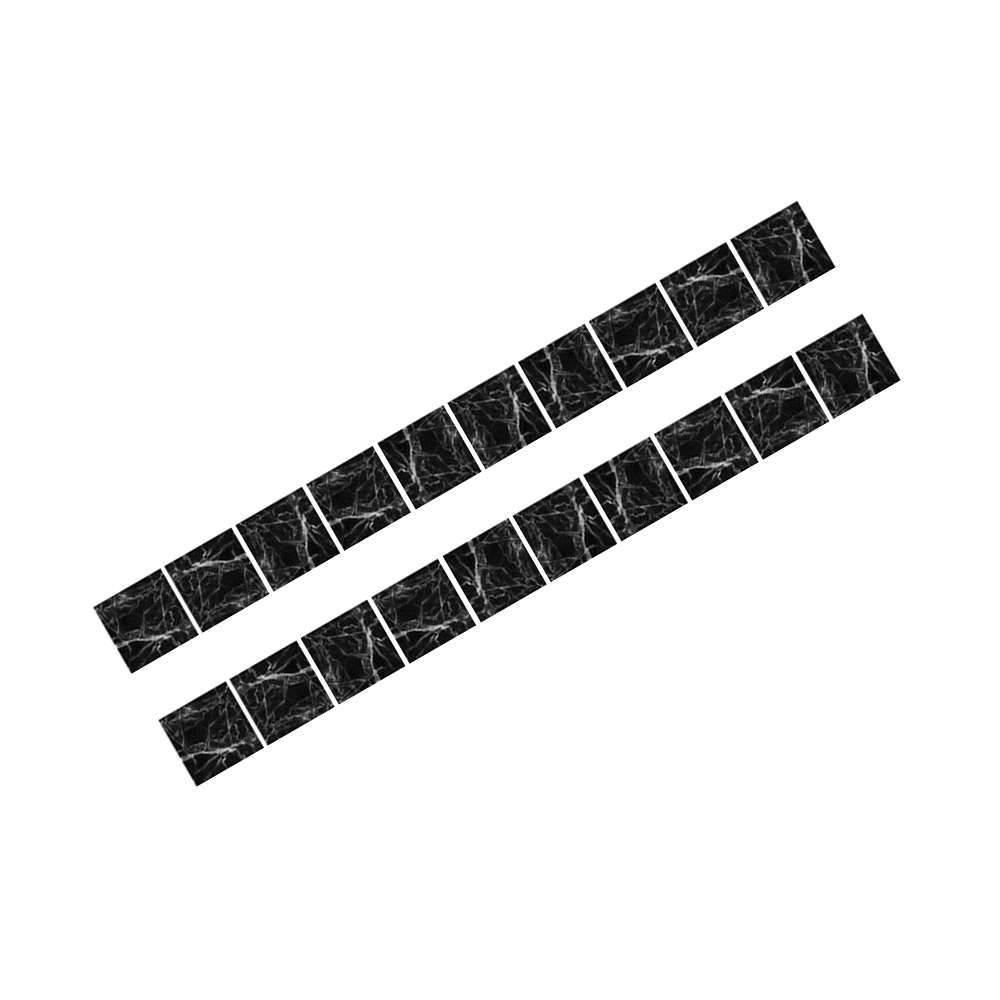 DasherMart BU 20 pcs Abstract Black Marble Self-adhesive Bath Kitchen Wall Stair Tile Sticker