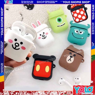 Case Vỏ Bao Bảo Vệ Airpod/2/Airpods/Pro/i12/tws ốp tai nghe bluetooth không dây nhiều hình dễ thương cute rẻ nhất batman