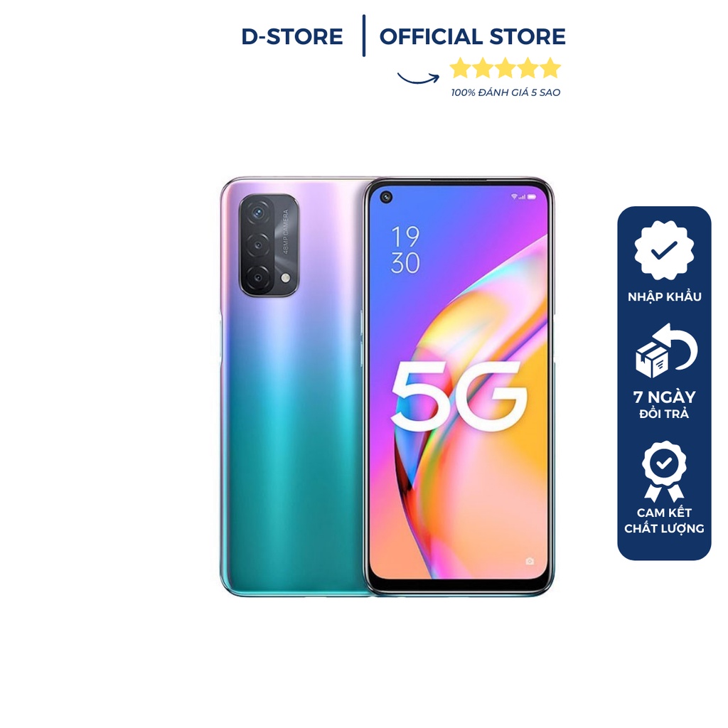 Điện Thoại OPPO A54 5G 4GB l 64GB - Chip Qualcomm Snapdragon 480 - Màn hình 6.5" 90Hz - Camera AI - Sạc nhanh 18W