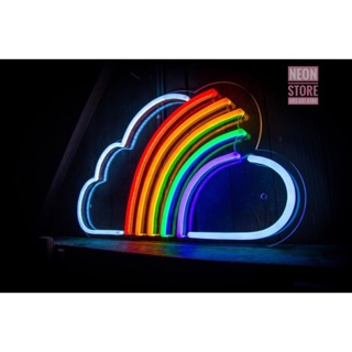 Đèn 𝐍𝐞𝐨𝐧 " Mây Cầu Vồng Kích Cỡ Lớn" trang trí decor(TẶNG NGAY mạch điều khiển tích hợp)