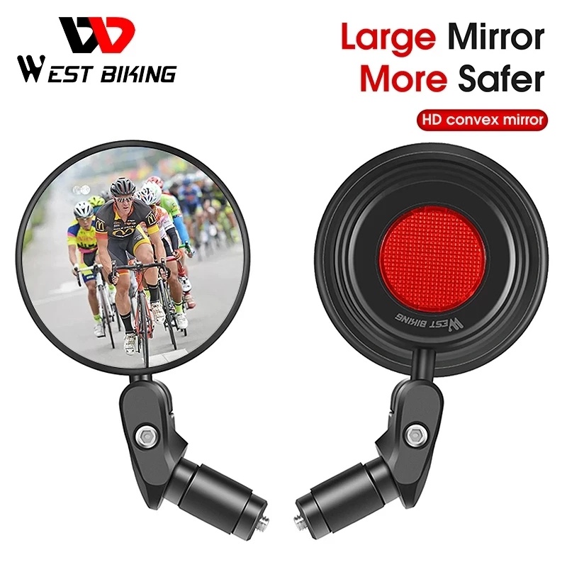 Gương chiếu hậu gắn tay lái xe đạp WEST BIKING xoay 360 độ đảm bảo lái xe an toàn (18