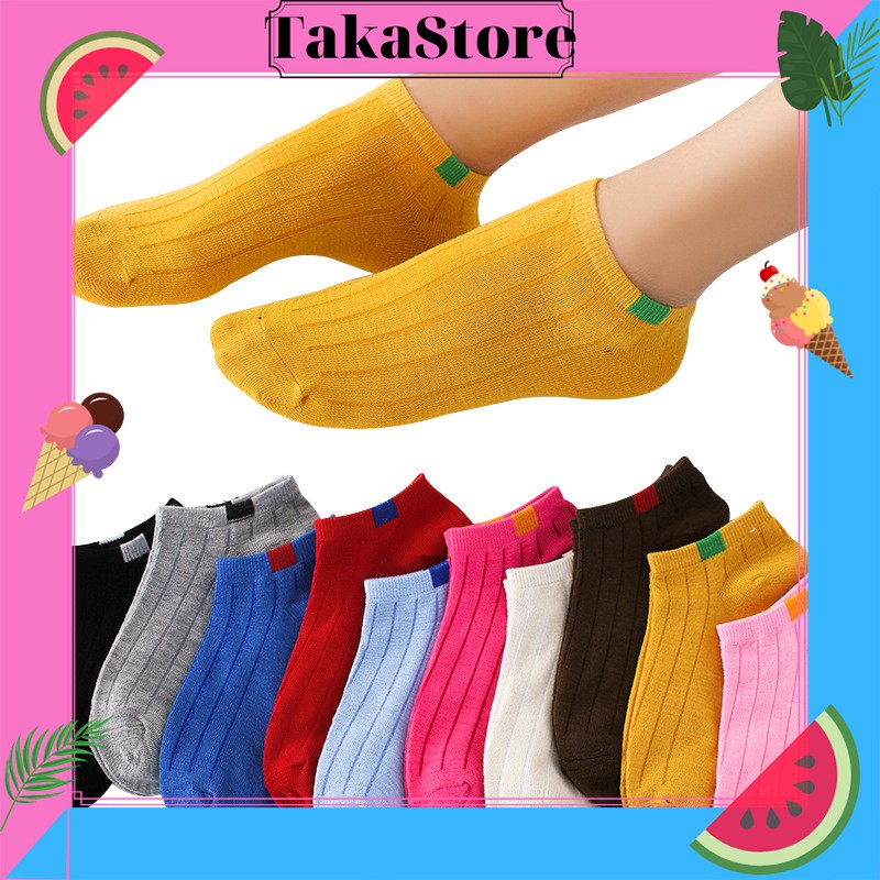 Vớ nữ chất liệu cotton thoáng khí khử mùi nhiều màu xinh xắn tuỳ chọn Quảng châu cao cấp
