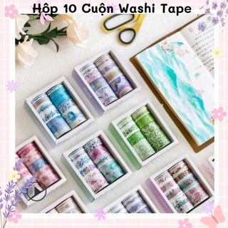 Combo hộp 10 cuộn washi tape đợt 2